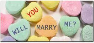 Marriage candy hearts