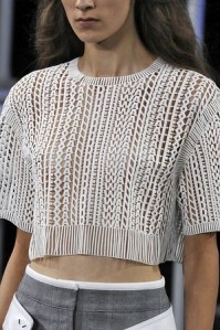 Alexander-Wang mesh crop top with logo