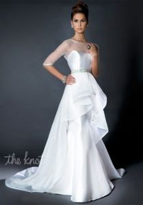 dress with detachable overskirt
