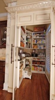 kitchen appliance counter in pantry