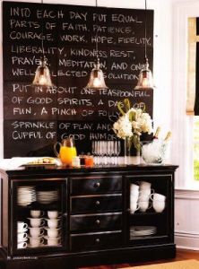 kitchen chalk board