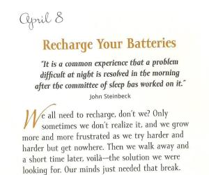 Recharge your batteries page