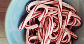 Candy Cane bowl by Lisa Sieczka via Getty Images