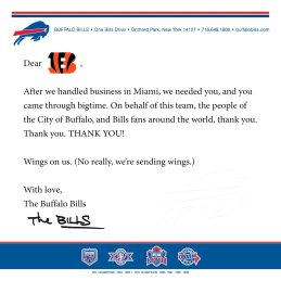 Bills promise wings